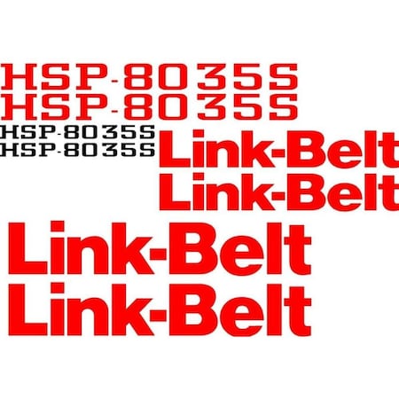 Aftermarket HSP-8035S Link-Belt Excavator Decal Set without Stripe LBHSP8035SDECALSET